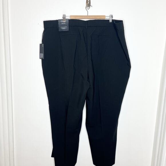 Jones & Co Wide Leg Mid Rise Dress Pants Black Womens Size 24W Crepe Career - Picture 6 of 9